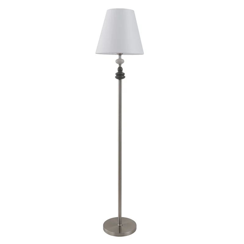 White Shade Porcelain Adjustable Height Floor Lamp